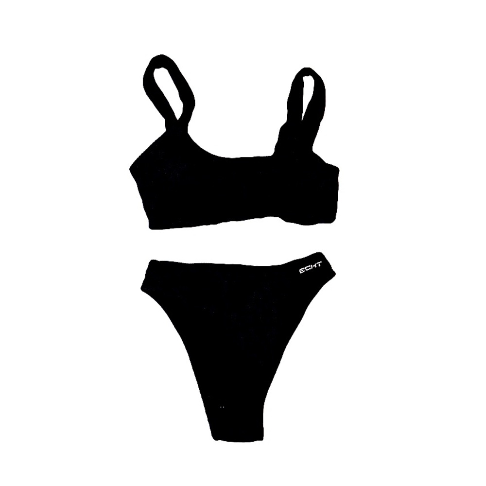 NEW 💥 ECHT black padded ribbed bikini hi cut women’ssize XS